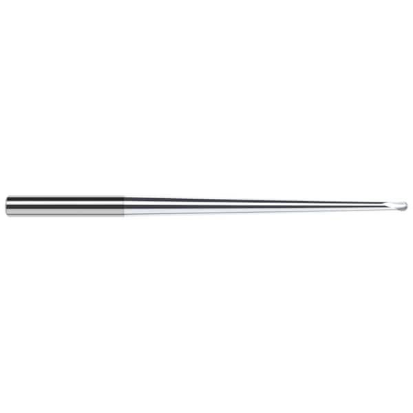 High Helix End Mill for Aluminum Alloys - Ball, 0.0620" (1/16), Neck Dia.: 0.0950"